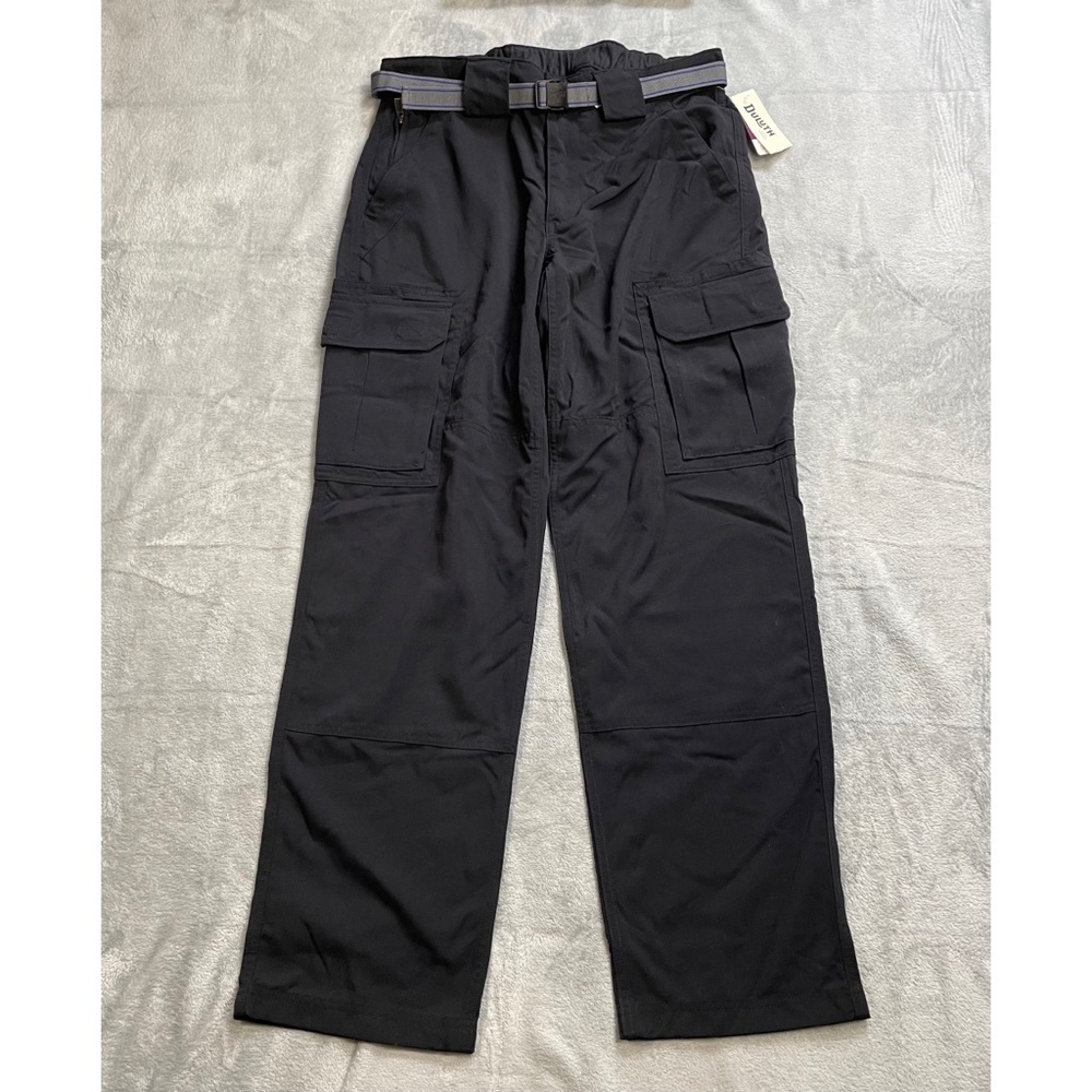 Duluth Trading Pants Medium x 32 Men’s NWT Dry On The Fly Cargo Relaxed Black